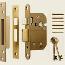 5 lever Brass Sash Lock 
